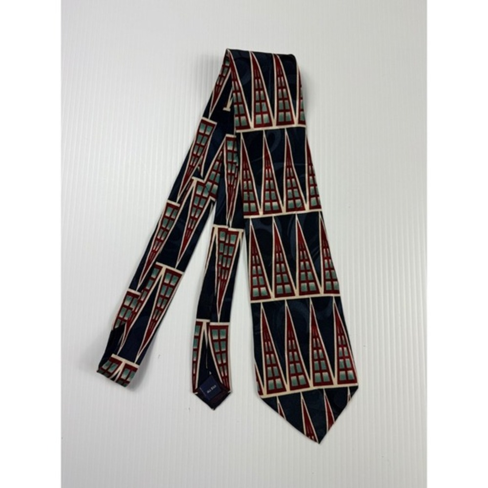 J.T. BECKETT Silk Necktie Geometric Pattern Business Casual